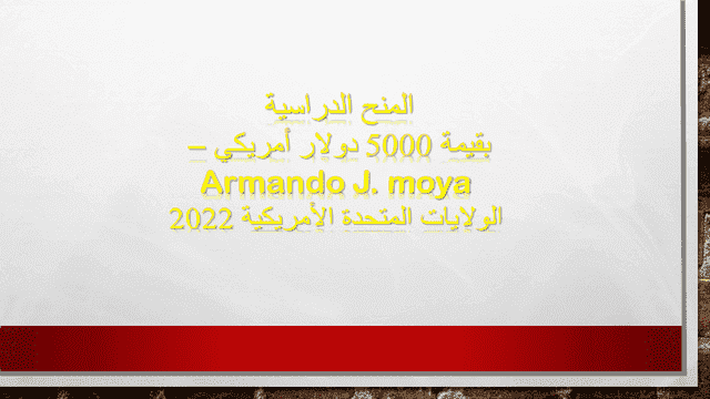 المنح الدراسية Armando J. moya بقيمة 5000 دولار أمريكي - الولايات المتحدة الأمريكية 2022
